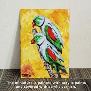 Parrot Painting Two Parrots Original Art