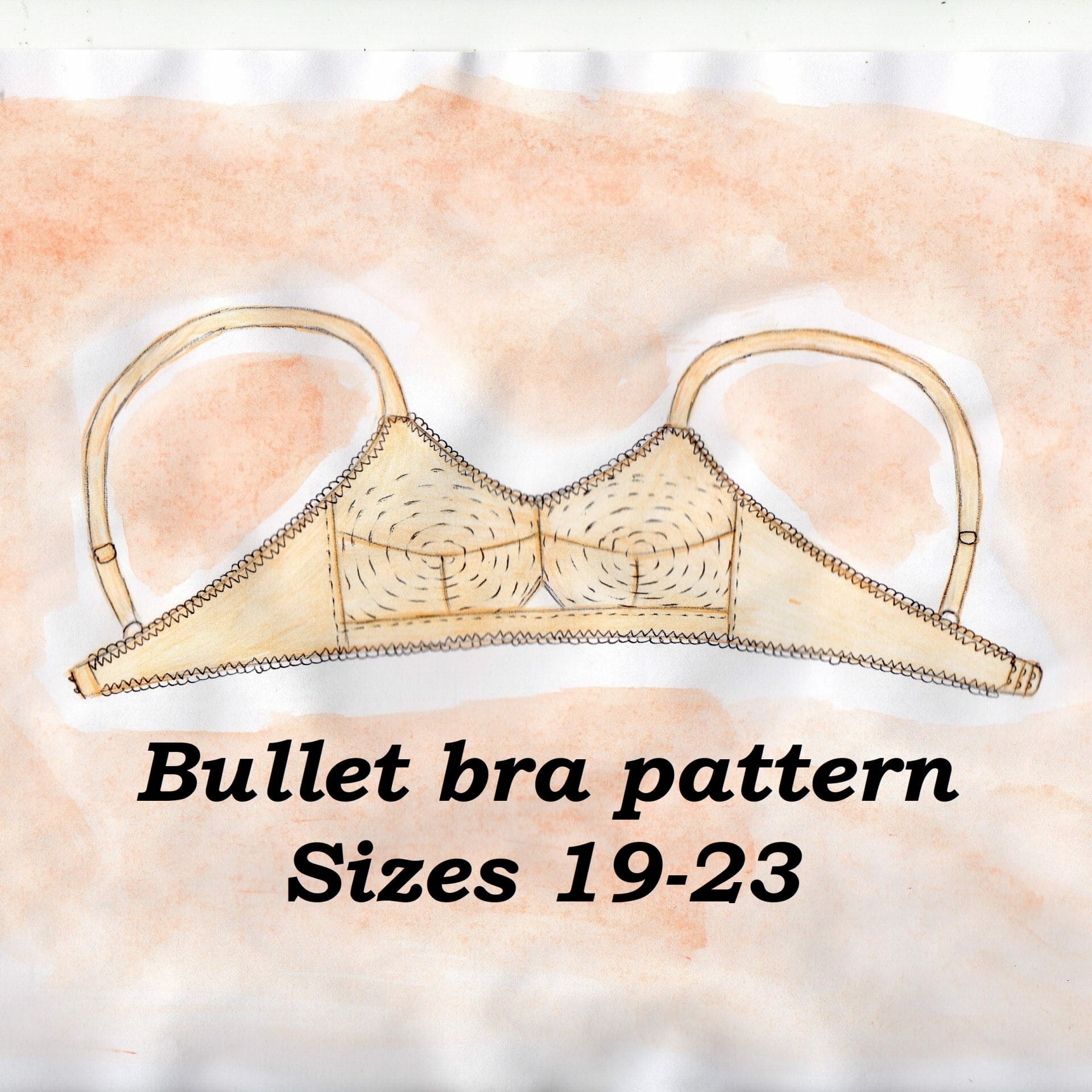 Pin up girl bra pattern, 1950s bullet bra pattern, Retro bra