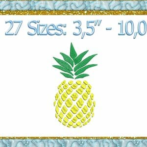 Pineapple Embroidery Design Pineapple Machine Embroidery Design small Pineapple embroidery Pineapple Silhouette embroidery mini Pineapple #142