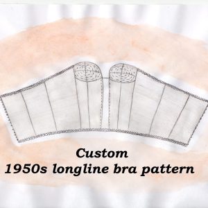 50s Bullet bra pattern, 50s bra pattern, 1950s bra pattern