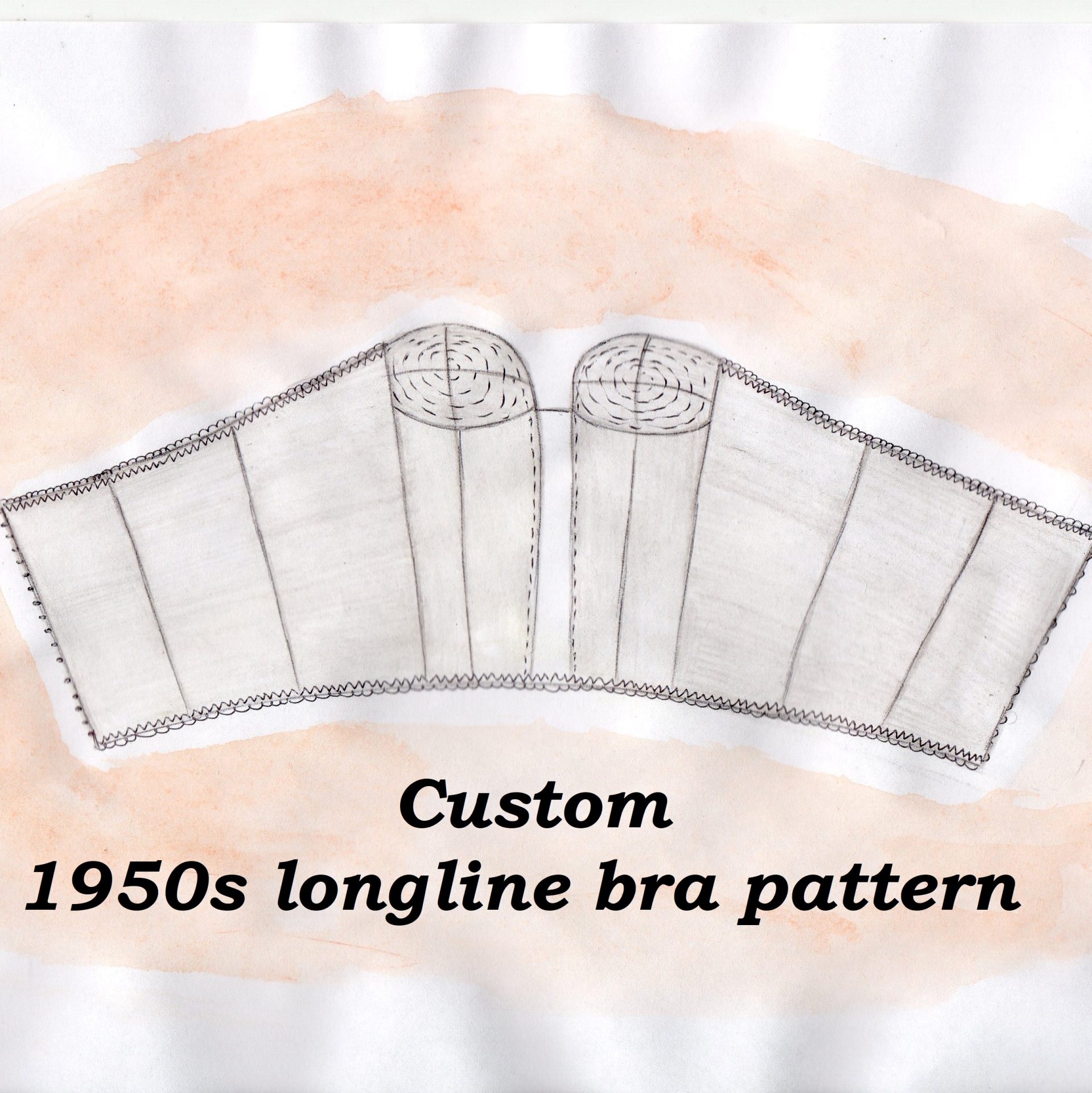 1950s longline bra pattern, Custom bullet bra pattern