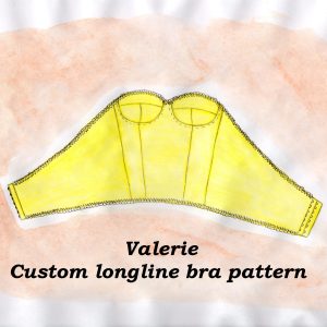 Custom wireless longline bra pattern, Cupped top pattern, Front