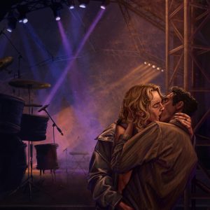 Lingering kiss