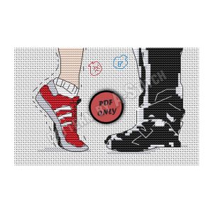 anime cross stitch pattern couple