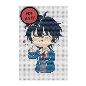 anime cross stitch pattern boy cute small candy