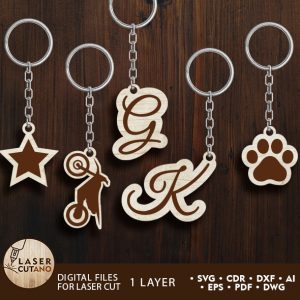 Name Keychains Bundle Laser Cut Files SET OF 41