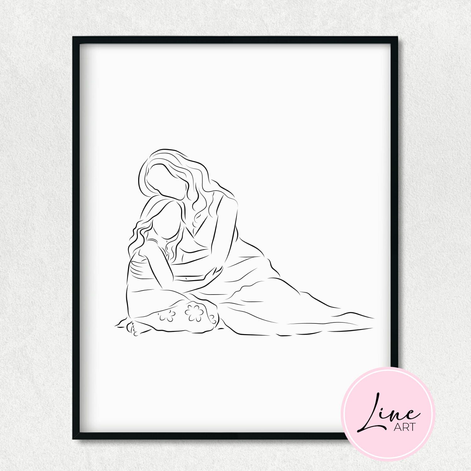 Line Drawing from Photo Custom Mothers Day Gift
