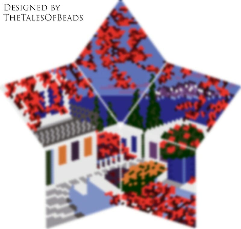 Peyote Star Pattern Memories - Beaded Star Seaside Town Seed Bead Christmas Ornament 2 peyote star patterns summer