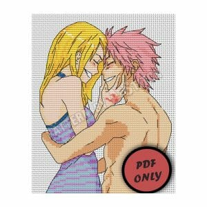 Anime cross stitch pattern Couple Love Fairy PDF