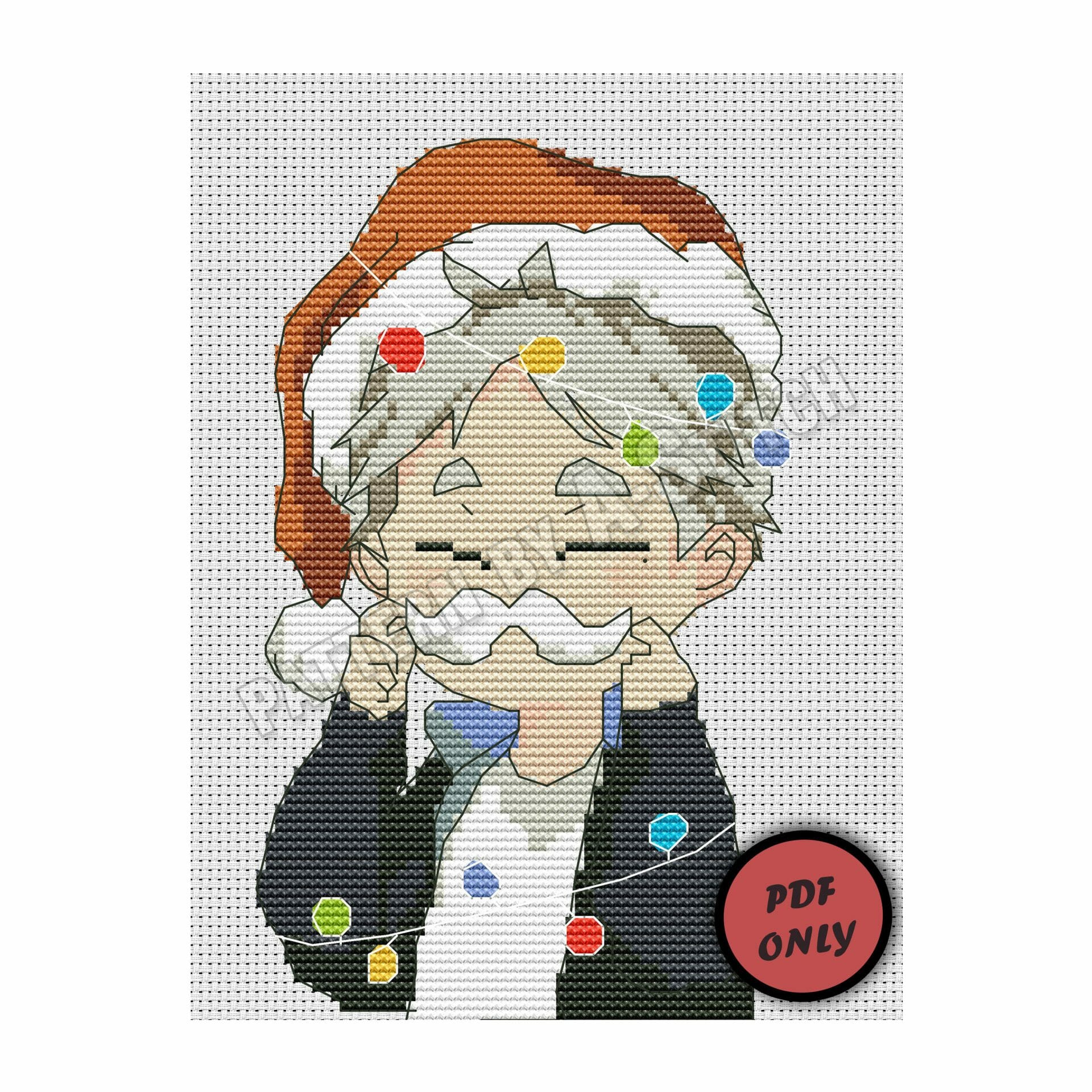 Anime cross stitch pattern Suga Haikyuu Xmas - Crealandia