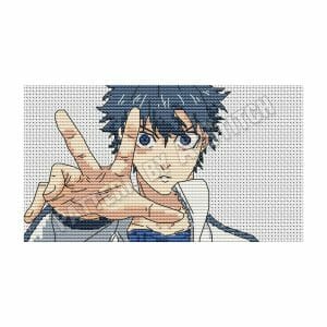 Anime cross stitch pattern Blue Lock Yoichi