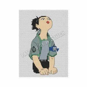 Anime Cross Stitch Pattern Menacing Kanji Cross Stitch PDF 