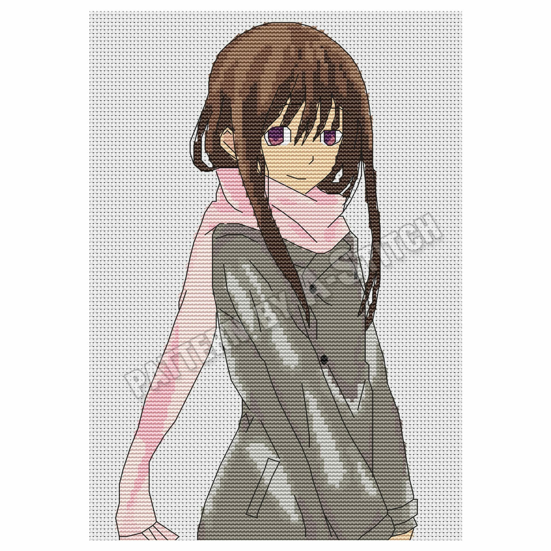 Anime cross stitch pattern Hiyori Noragami