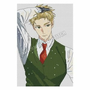 Anime cross stitch pattern Aki Hayakawa Chainsaw Man PDF - Inspire Uplift