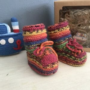rainbow color booties