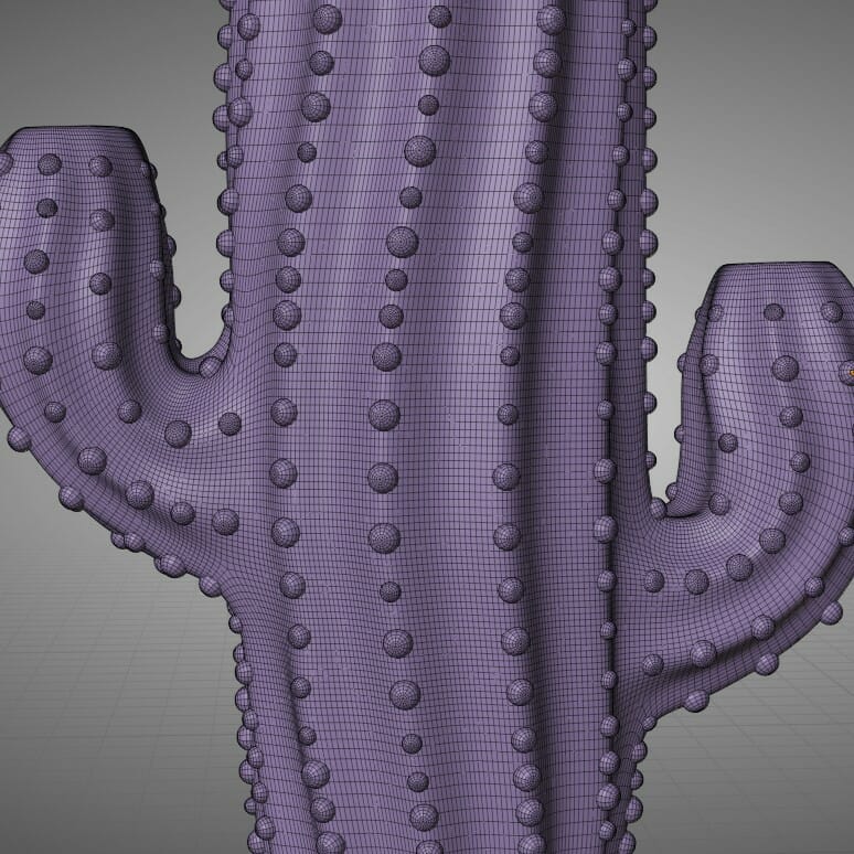 mesh cactus vase stl