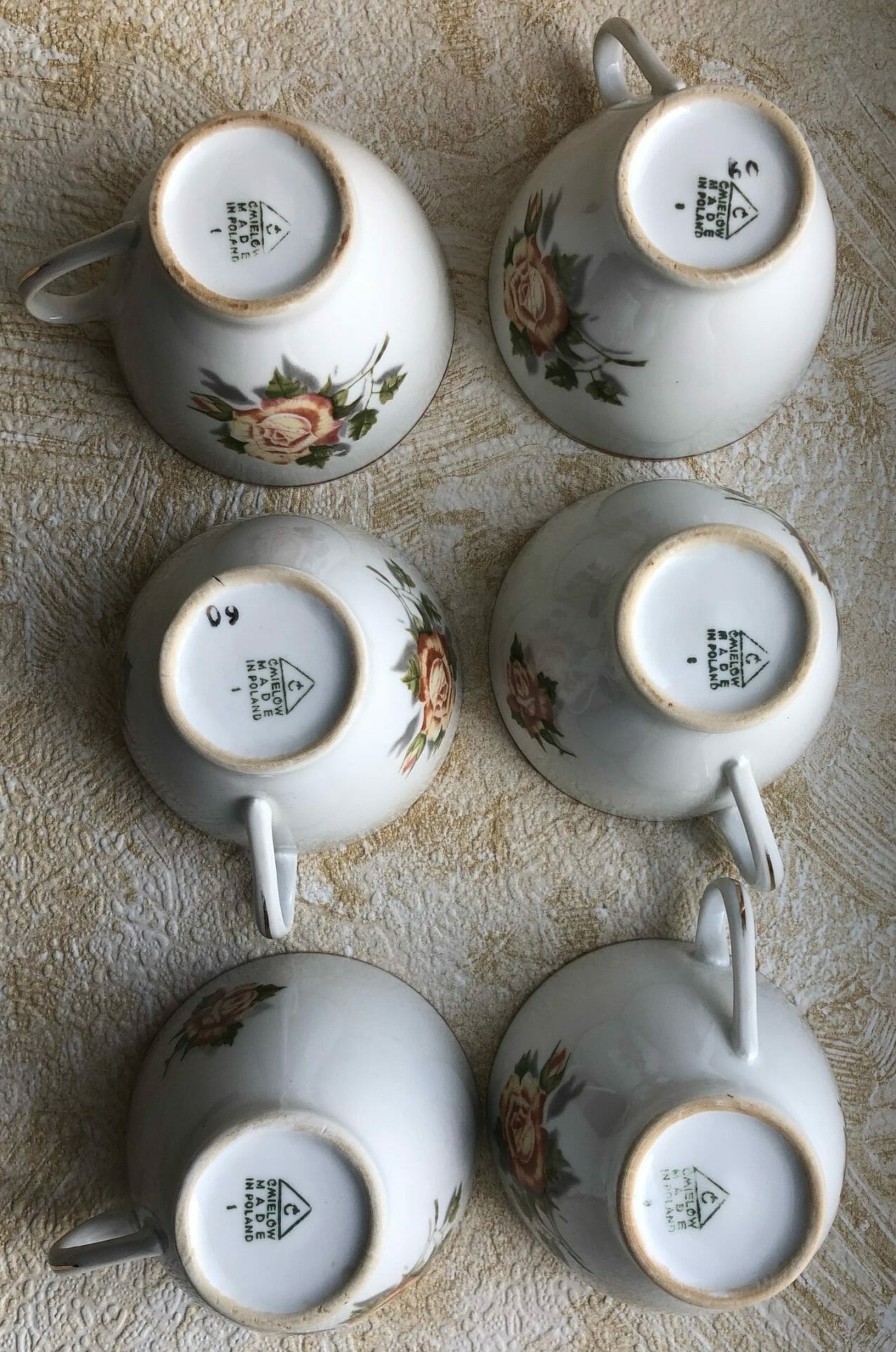 Soviet Porcelain Ancient , cups, service, Cmielow 1940s