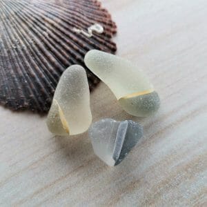 TV double colored sea glass set 3 pcs.TV10
