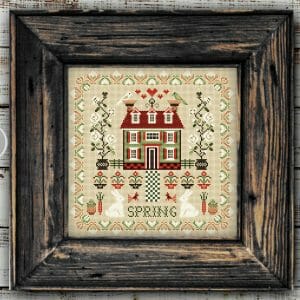 Cross stitch Sampler PDF Design Embroidery Spring House Spring Garden Instant Download Digital PDF 313