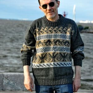 Multicultural jumper knitting pattern PDF ENG