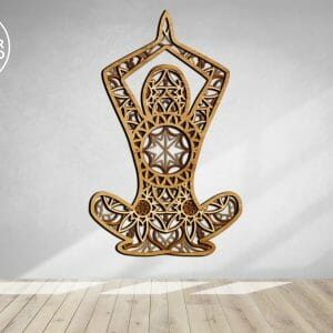 Yoga Multilayer Laser Cut File Mandala 3d Paper Cut
