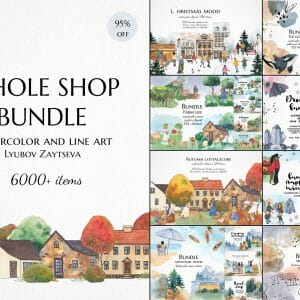 Whole Shop Bundle! 50 clipart with 6000+ illustrations