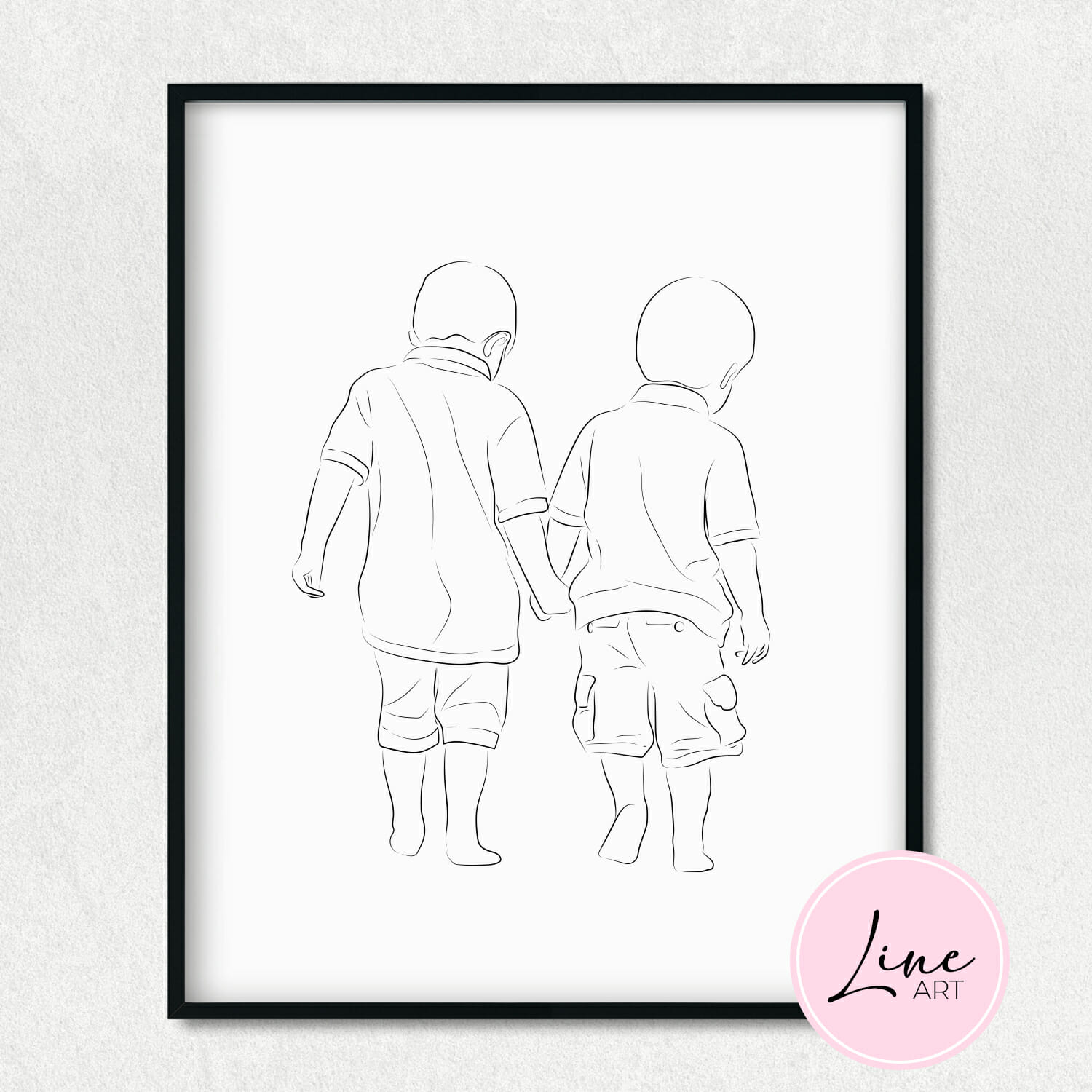 Line Drawing from Photo Custom Best Friend Gift