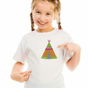 Teepee machine embroidery design wigwam embroidery