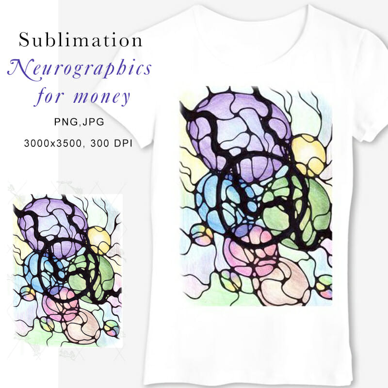 Neurographics for money Watercolor Sublimation, PNG, JPEG 1 Neurographics for money Watercolor Sublimation, PNG, JPEG