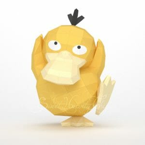 Papercraft Psyduck Standing front view