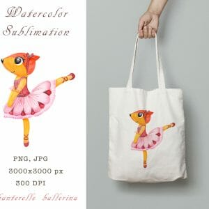 Watercolor sublimation Fox PNG, JPEG