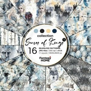 Game of thrones Kings house of dragons seamless
