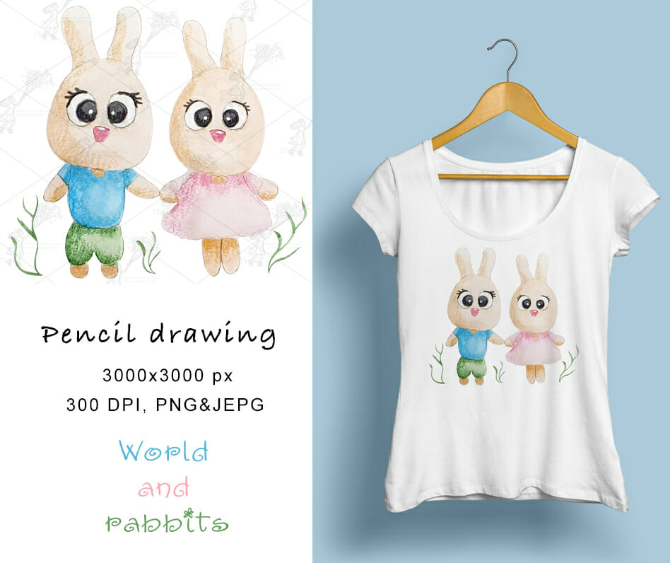 Sublimation World and rabbits PNG, JPEG 1 Sublimation World and rabbits PNG, JPEG