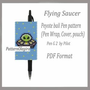 FLYING SAUCER Bead pattern PDF file Bead pen wraps Bead cover pen Olegirabeadpatterns