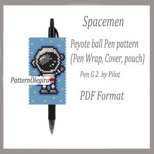 SPACEMEN Bead pattern PDF file Bead pen wraps Bead cover pen Olegirabeadpatterns