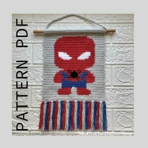 spiderman-crochet-wall-hanging
