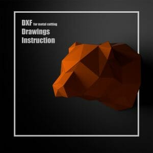 Sheet Metal Template Bear Head Project (dxf, PDF)