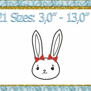Bunny embroidery Design Easter Rabbit embroidery Design