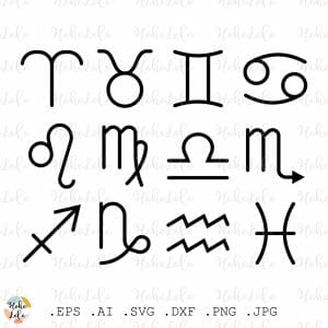 Zodiac Signs Svg Astrology Signs