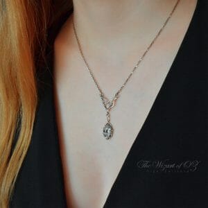 Magic Herkimer diamond necklace 925 silver Perfect wedding gift