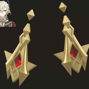 Kaveh cosplay earrings 3D model Genshin Impact