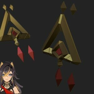 Dehya cosplay earring 3D model Genshin Impact
