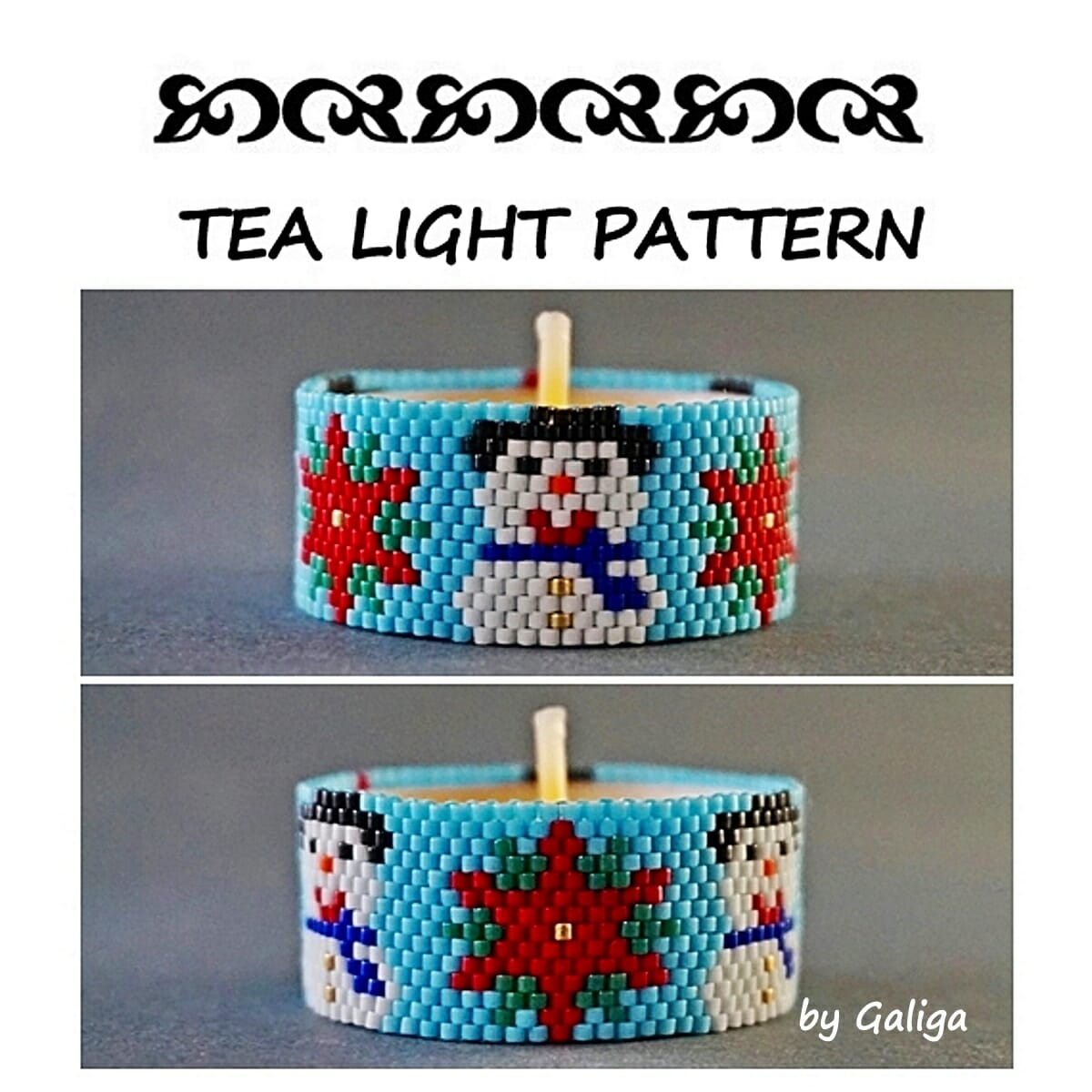 Snowman Christmas Flower Tea light holder candle cover