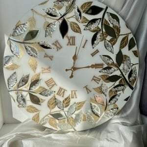 Luxury wall clock White and gold Large wall clock