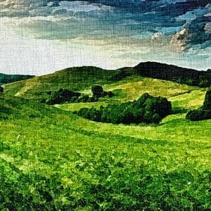 Painting - " Midday slope '' .