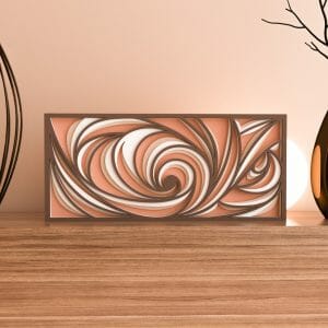 3D layered panel for laser cut, Multilayer laser cut panel