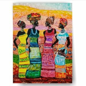 African Girls Art Black Woman Painting