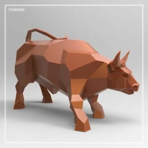 Sheet Metal Template Charging Bull Project (dxf, PDF)