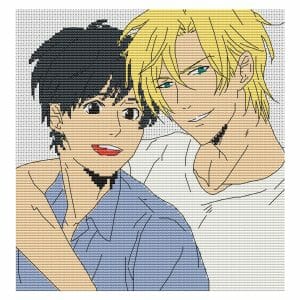 anime cross stitch pattern banana fish