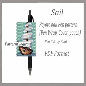 Sail Bead pattern PDF file Sail Bead pen wraps Bead cover pen Olegirabeadpatterns